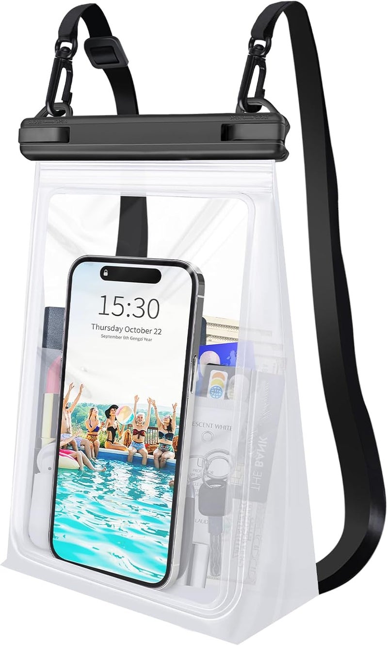 Kebrela Large Waterproof Phone Pouch Floating, Waterproof Phone Case for iPhone 15 14 Pro Max 13 12 Plus 11 XS XR X Samsung up to 8.5'', IPX8 Water Proof Cell Phone Dry Bag for Beach Swimming Kayaking - Image 1